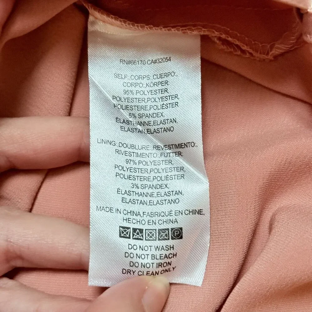 NWT BHLDN Cowl Neck Maxi Side Slit Slip Dress Dusty Rose Orange Pink 10 - Picture 6 of 12